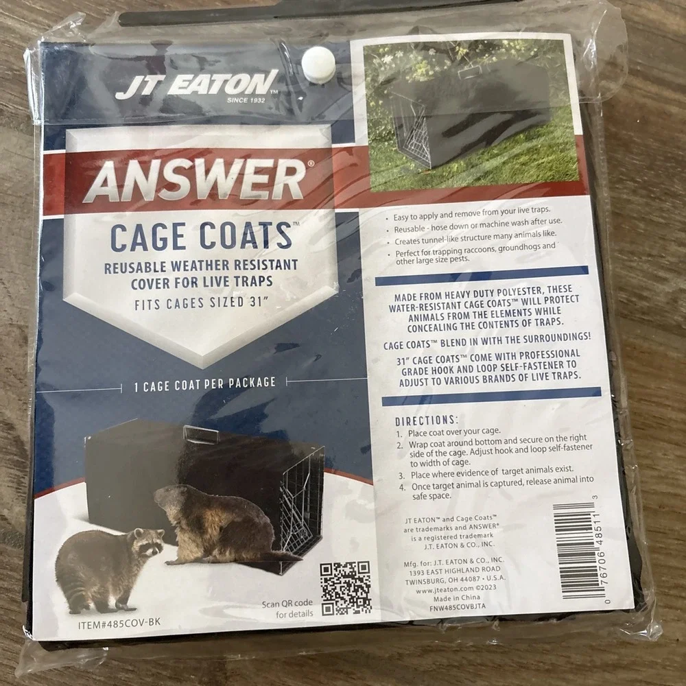 JT Eaton Answer Cage Coat Weather Resistant Cover For 31